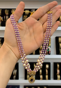 Beautiful Crystal & Pearl Designer Jewellery Set