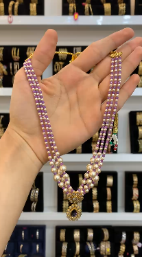 Beautiful Crystal & Pearl Designer Jewellery Set