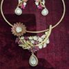 Floral Designer Collar Necklace Set