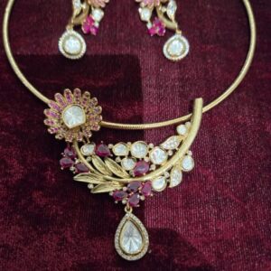 Floral Designer Collar Necklace Set