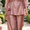 Rose Gold Satin Co-ord Set