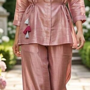 Rose Gold Satin Co-ord Set