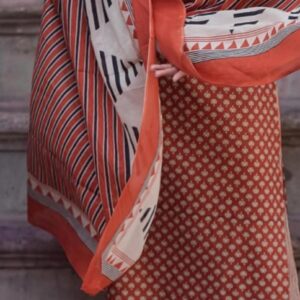 Rust Ethnic Printed Suit Set