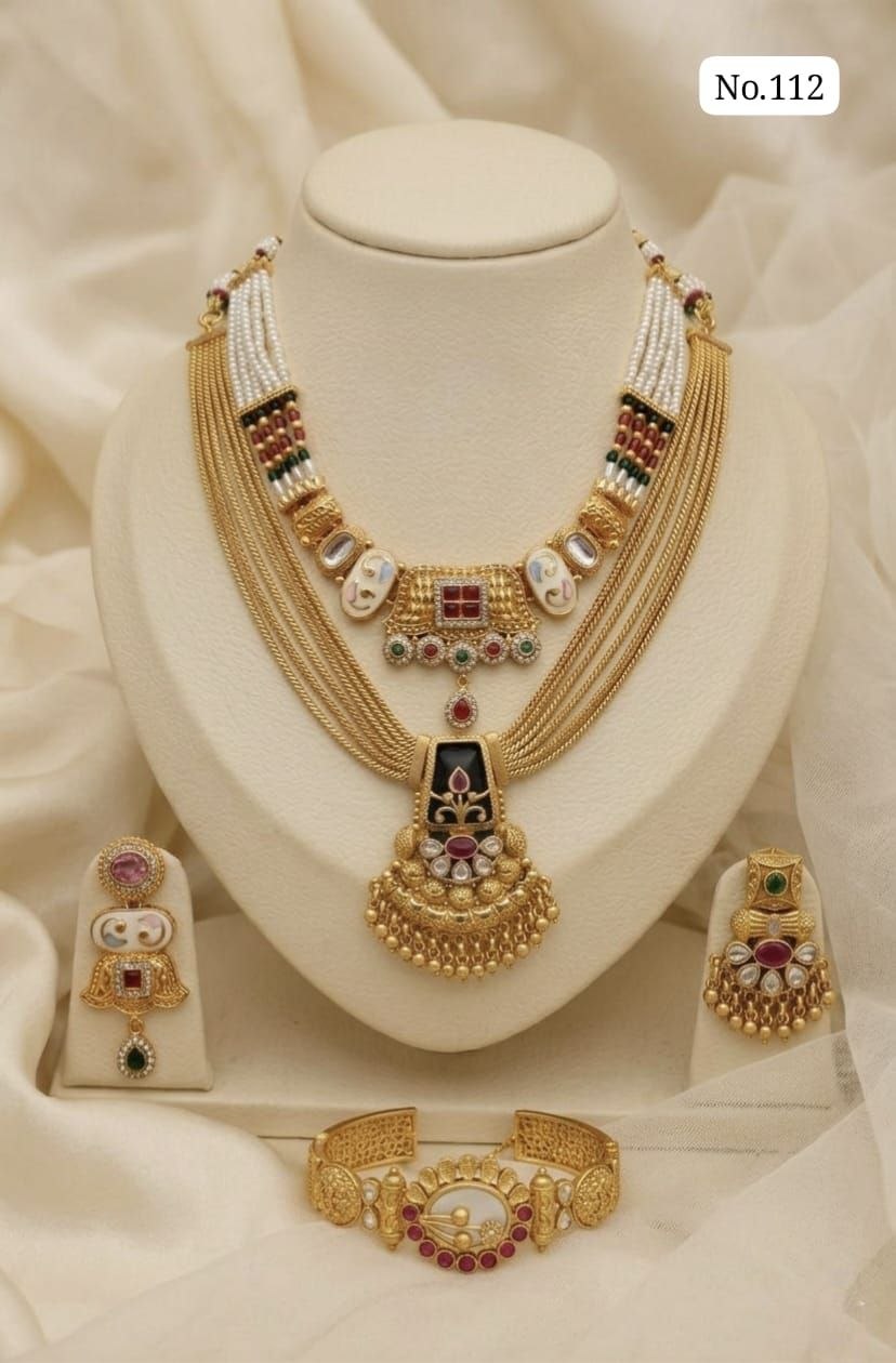 Premium Heritage Temple Necklace Set (No. 112)