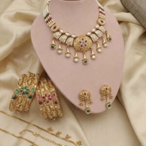 Antique Temple Choker Set with Bangles (No. 109)