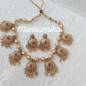 Premium Traditional Rajwadi Polish Jewellery Set