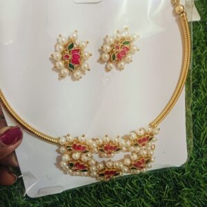 Premium Lotus Combo Necklace & M.S. Pendant Set