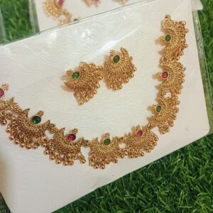 Traditional Chandrakor Matte Finish Necklace Set