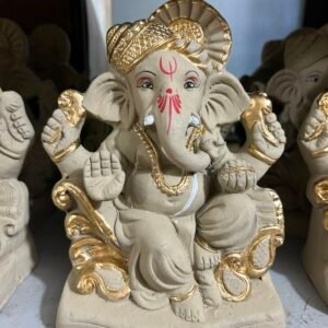 Royal Gold Finish Vakratunda Ganesh Idol
