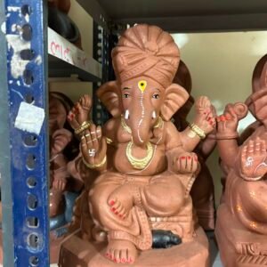 Royal Turban Terracotta Ganesh Idol