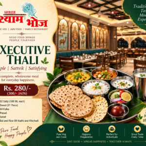 1. Executive Thali – Simple, Sattvik & Satisfying