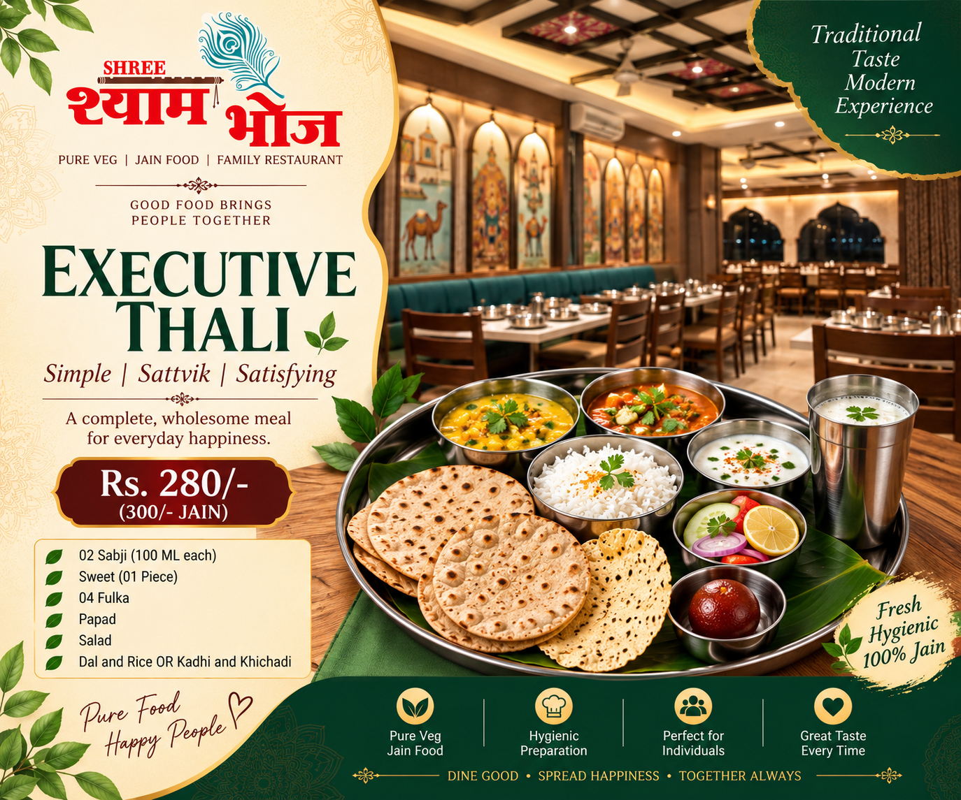 1. Executive Thali – Simple, Sattvik & Satisfying